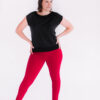 Top Jasmine noir et pantalons Délice rouge