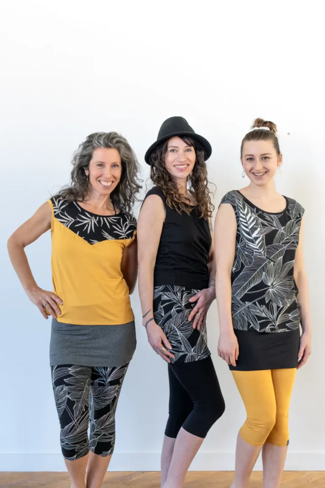 Leggings Cielo + top Aloha + top Pepita + top Sol